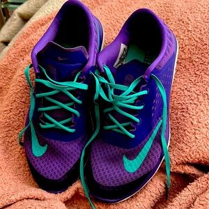 Nike Fitsole 2014 size 10 purple Turquoise Sneaker